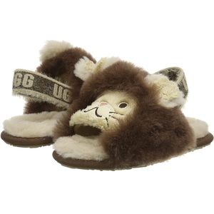 UGG Unisex-Child Toddler Fluff Yeah Slide Lion Stuffie Slipper Used Size 12